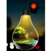 Cabin In The Bulb  | Full Round Diamond Painting Kits