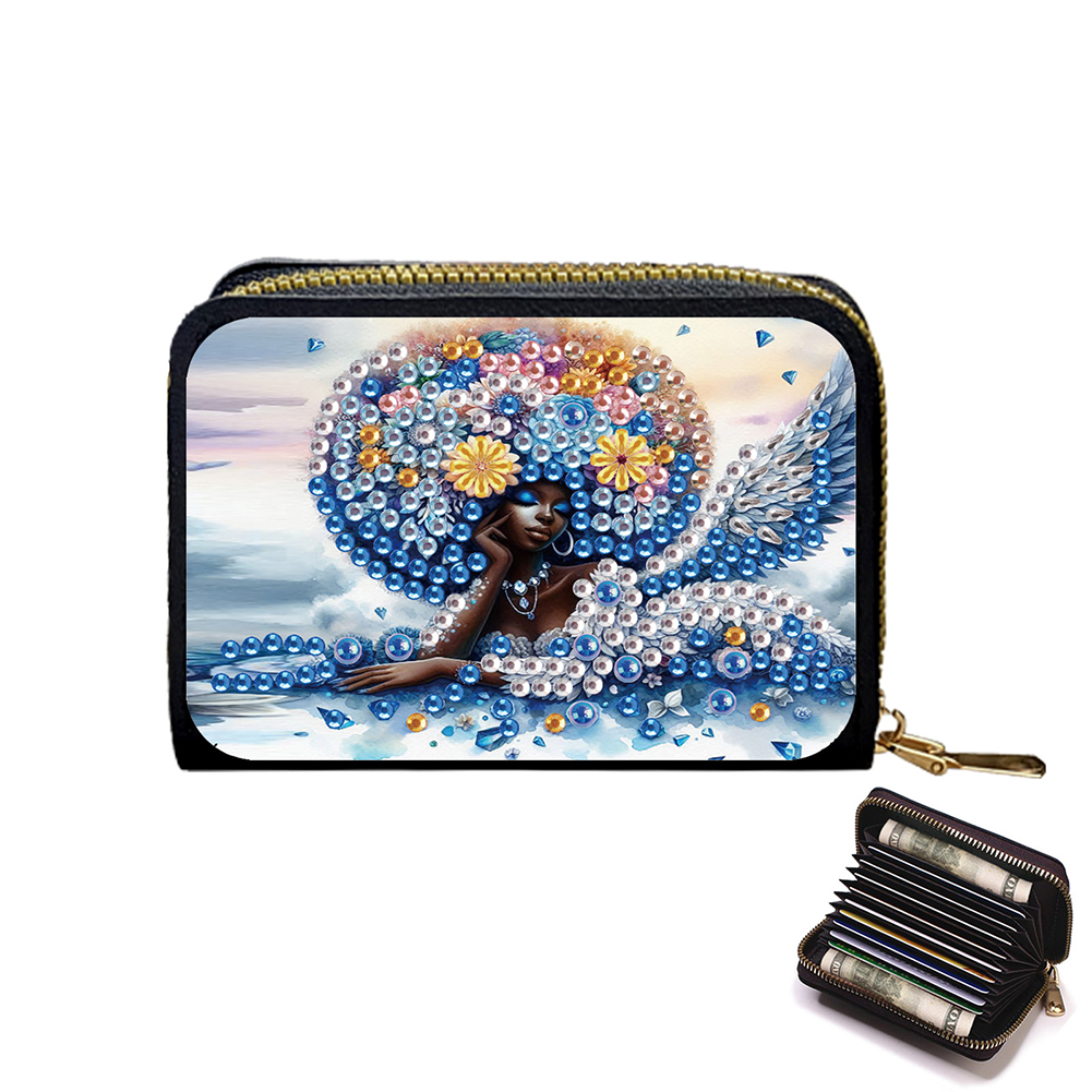 Black Beauty 5D Diamond Painting Wallet Diamond Painting Card Holder Coin Purse