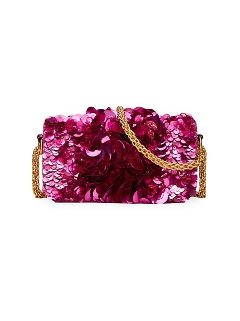 Valentino Garavani Small Loc&ograve; Shoulder Bag with 3D Embroidery