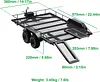 AMK RC Trailer Metal 1/8 1/10 RC Trailer with RC Trailer Hook Coupler and Kinetic Winch Strap for 1/8 1/10 RC Crawler SCX10 D90 Wrangler TRX6 Redcat GEN8 RGT 86100 SMT TRX4 Upgrades