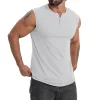  Men's Stylish Sleeveless Henley Tank Top for Summer Fitness and Casual Wear by Inlyline