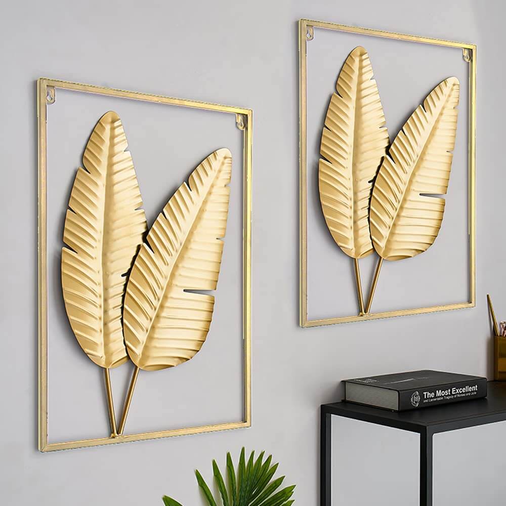 Luxury Gold Metal Wall Decor (2 PCS)