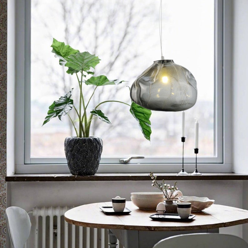 Glass Bubble Chandelier Nordic Globe Minimalist Stair Pendant Lights