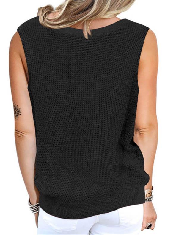 Women Half Sleeve V-neck Solid Color Dress