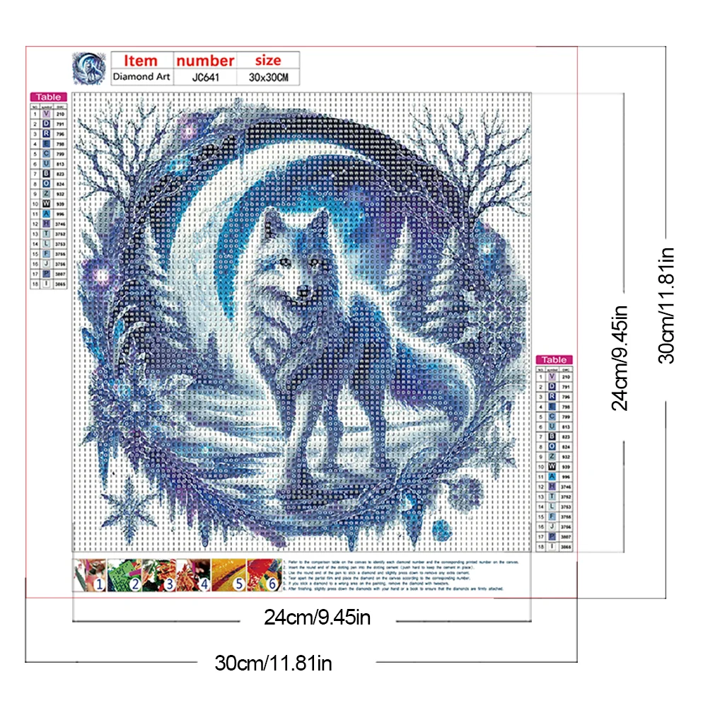 Diamond Painting - Full Round Drill - Wolf(Canvas|30*30cm)