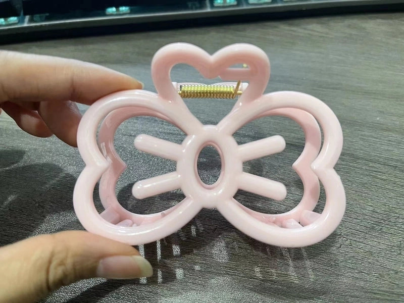 Simple Cute Bow Hairpin Back Head Updo Hair Clip Girl’s Shark Clip Hair Volume Multi Hairpin Headdress