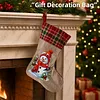Peinture en diamant DIY, bas de No&euml;l suspendus, chaussettes de No&euml;l de grande capacit&eacute;, porte-pendentif r&eacute;sistant, sacs de rangement cadeaux pour la d&eacute;coration familiale de No&euml;l (bonhomme de neige et oiseau)