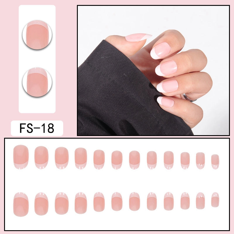 Minimalist Color Block ABS Press-on Nails 1 Set