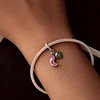 Flamingo & Turtle Pendant Charm for Bracelet and Necklace 925 Sterling Silver