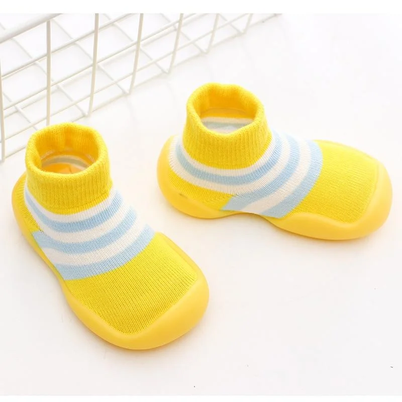Baby Socks With Rubber Soles Cartoon baby shoes Infant Sock Baby steps Anti-slip Leather kids Floor Socks Baby slippers