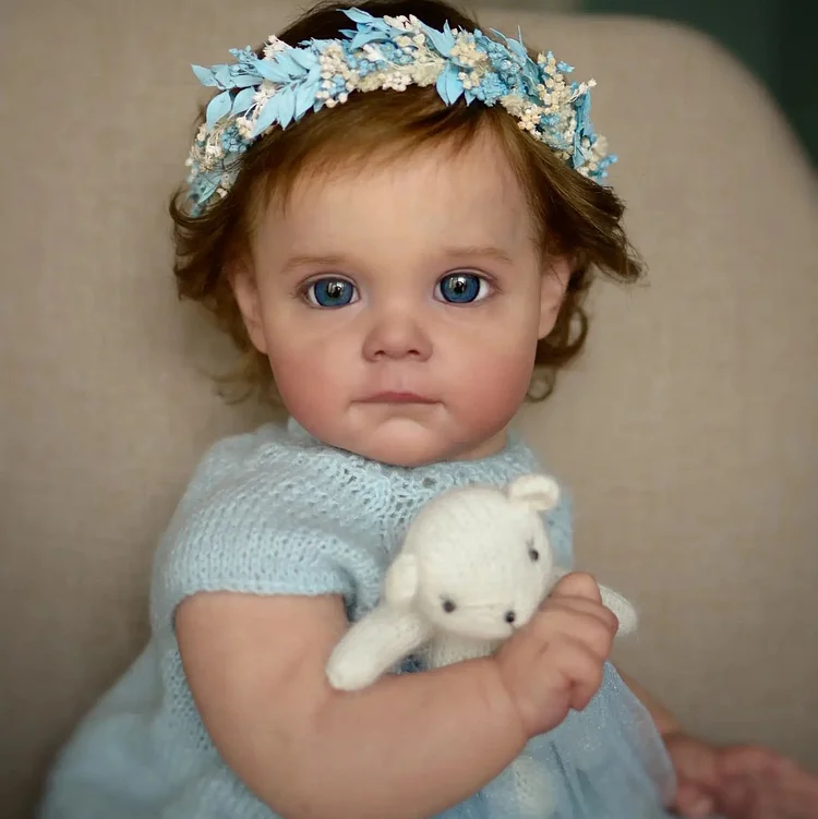  17" or 22" Cute Brown Hair Reborn Princess Eudora,Handmade Fantasy Silicone Reborn Baby Girl Doll - Reborndollsshop®-Reborndollsshop®