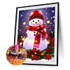 >SALE<5D DIY Full Round Drill Diamond Painting Christmas Snowman Kit Home Decor30x40cm