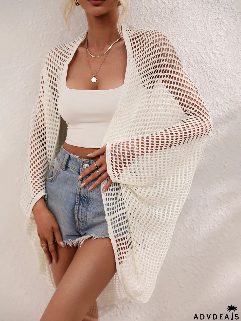 Women Knitting Blouse Beach Holidays Knitting Blouse