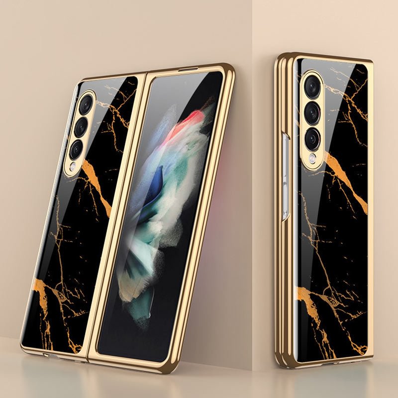 Marble Golden Thread Series Protective Case for Samsung Galaxy Z Fold 3 5G
