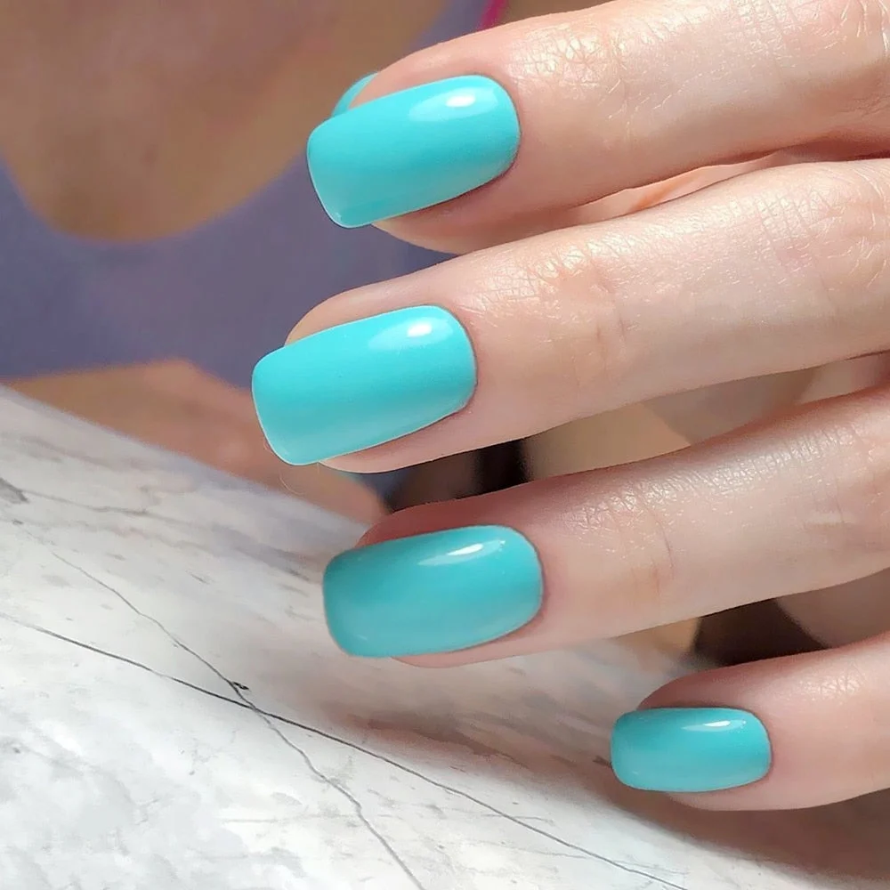 24Pcs Shiny Natural Nude Long Fake Nails Flat Artificial False Nails For Design DIY Press On Finger Tips Manicure Tool-Nail Inspo