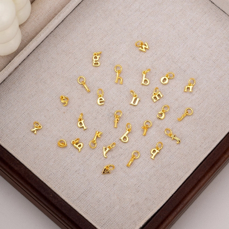 S925 Sterling Silver New 26 Letter Pendant Couple Bracelet Necklace Name English Pendant DIY Ornament Accessories