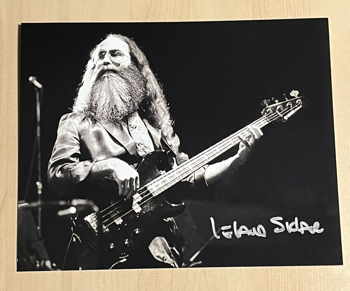 LELAND SKLAR HAND SIGNED 8x10 Photo Poster painting AUTOGRAPHED BASS GUITAR BASSIST RARE COA