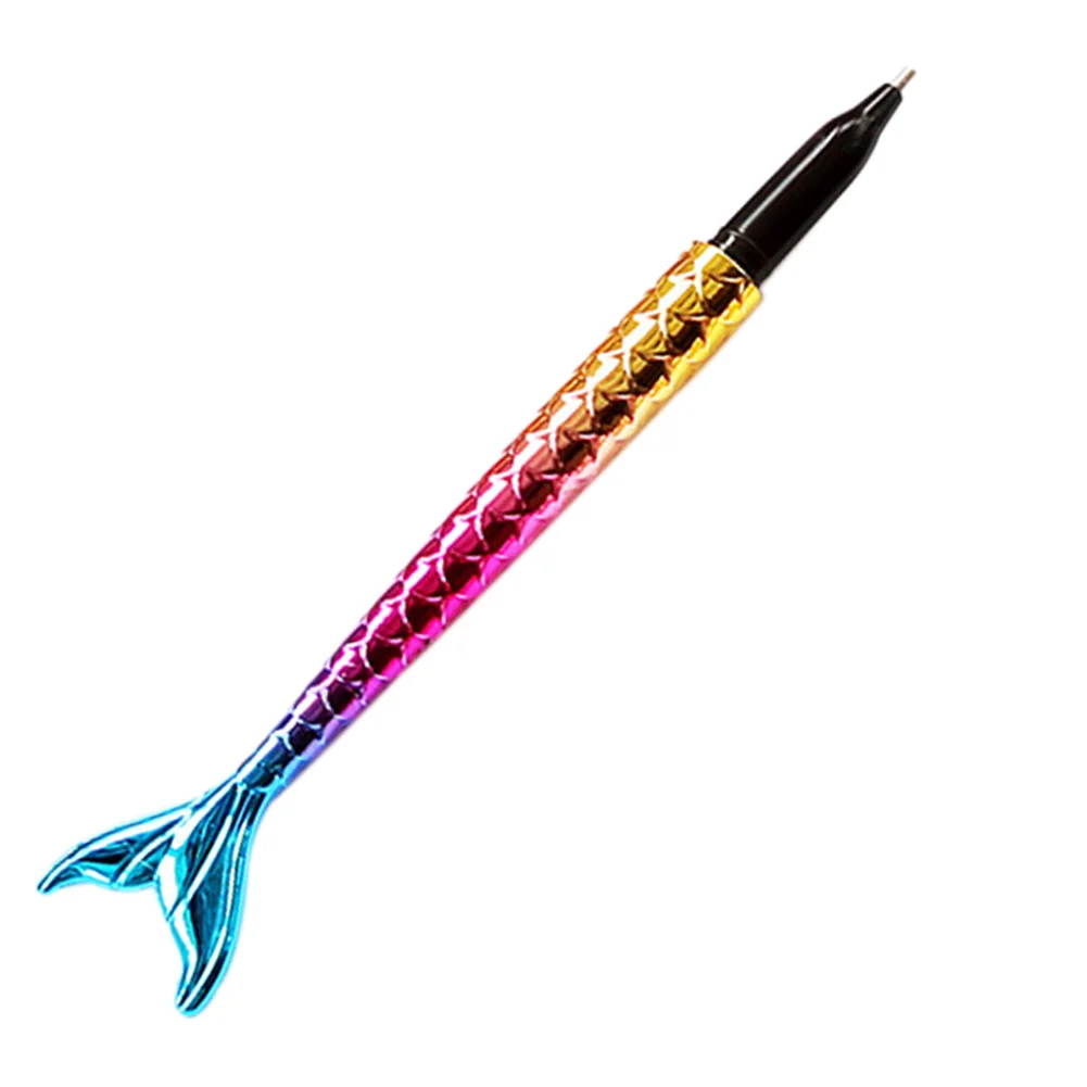 Point Drill Pen Diamond Painting DIY Fish Tail Rhinestone Craft Tool (Blue)