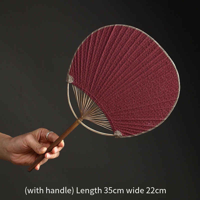 Elegant Bamboo Palm Fan | Authentic Handcrafted Japanese Vintage Style | Artisan Paper Folding Fan