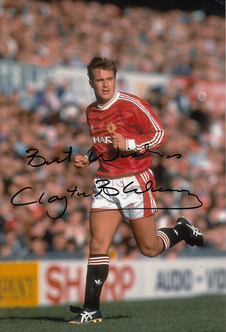 Manchester United Hand Signed Clayton Blackmore Photo Poster painting 12x8.