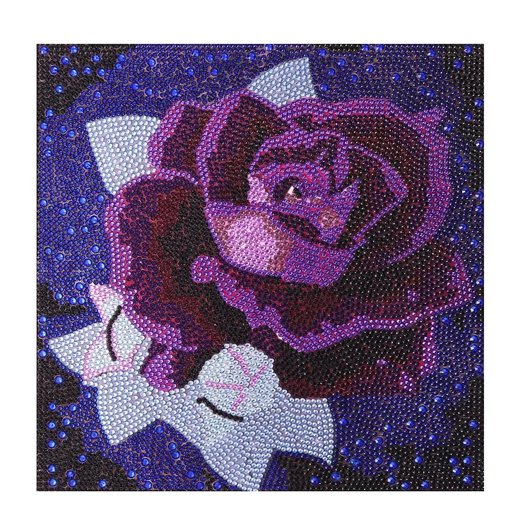 Flower - Full Crystal Drill Diamond Painting - 30x30cm(Canvas)