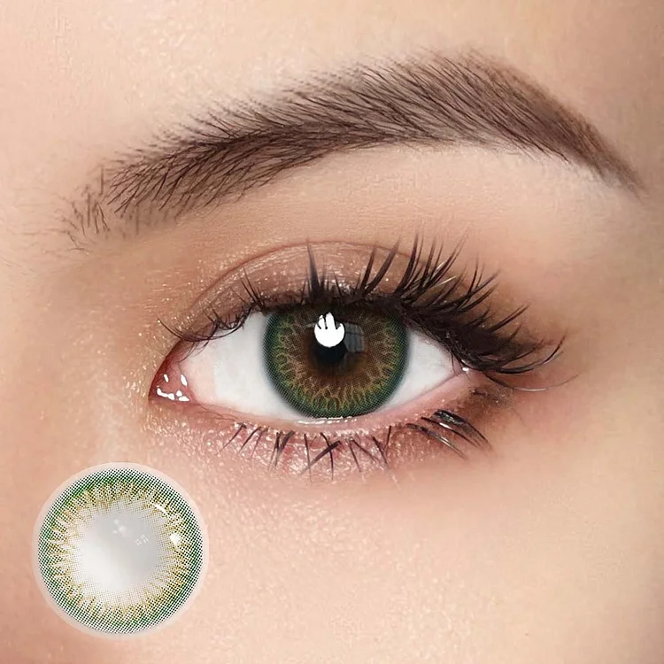 Ginger Green Contact Lenses(12 months wear)  Green contacts lenses, Green  contacts, Contact lenses colored