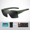 Cycling Glasses Polarized Color Changing Flip Cover Myopia Set Goggles