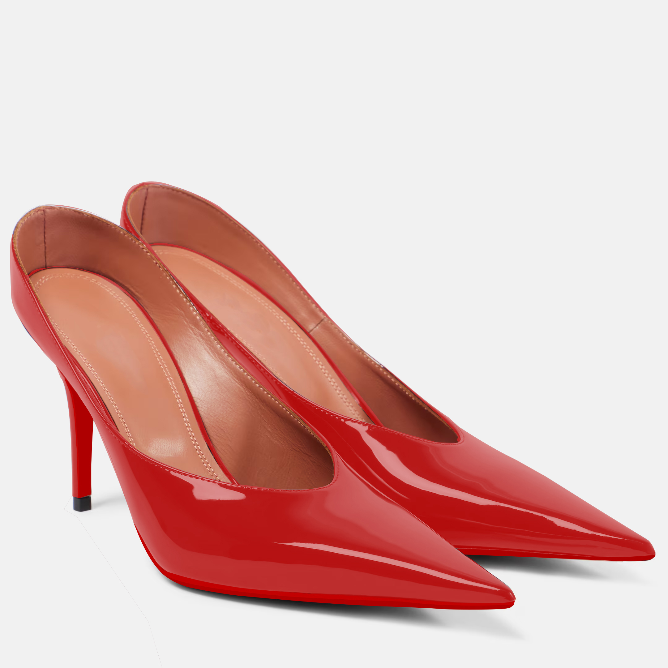 95mm Pointed Toe High Heel Red Bottoms Pumps Prom Shoes Sandals-vocosishoes