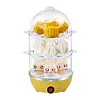 110V/220V Electric Egg Boiler 3-Layer Automatic Corn Steamer Rapid Heat Poacher