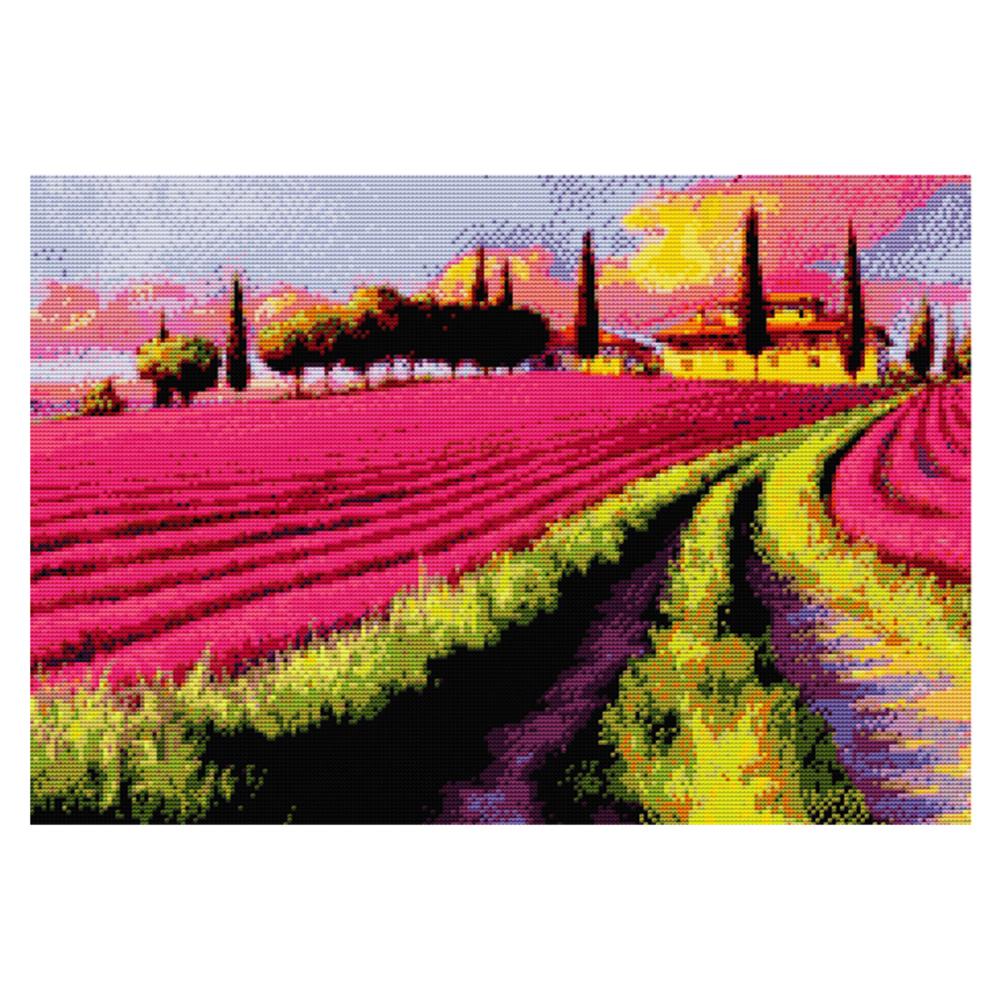 

Lavender Garden - 14CT Stamped Cross Stitch - 50*36cm, 501 Original
