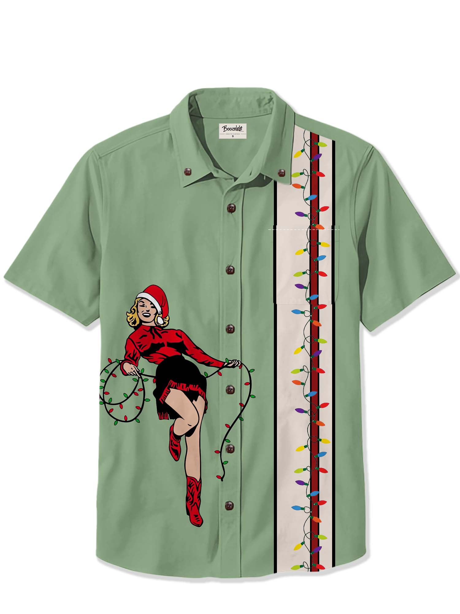 Christmas Cowgirl And Lights - 100% Cotton Shirt