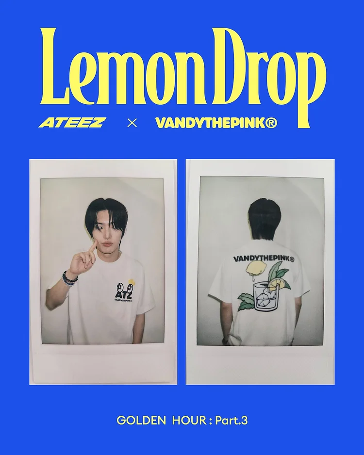 ATEEZ x Vandy The Pink Golden Hour Part: 3 Lemon Drop T-Shirt officialateezshop