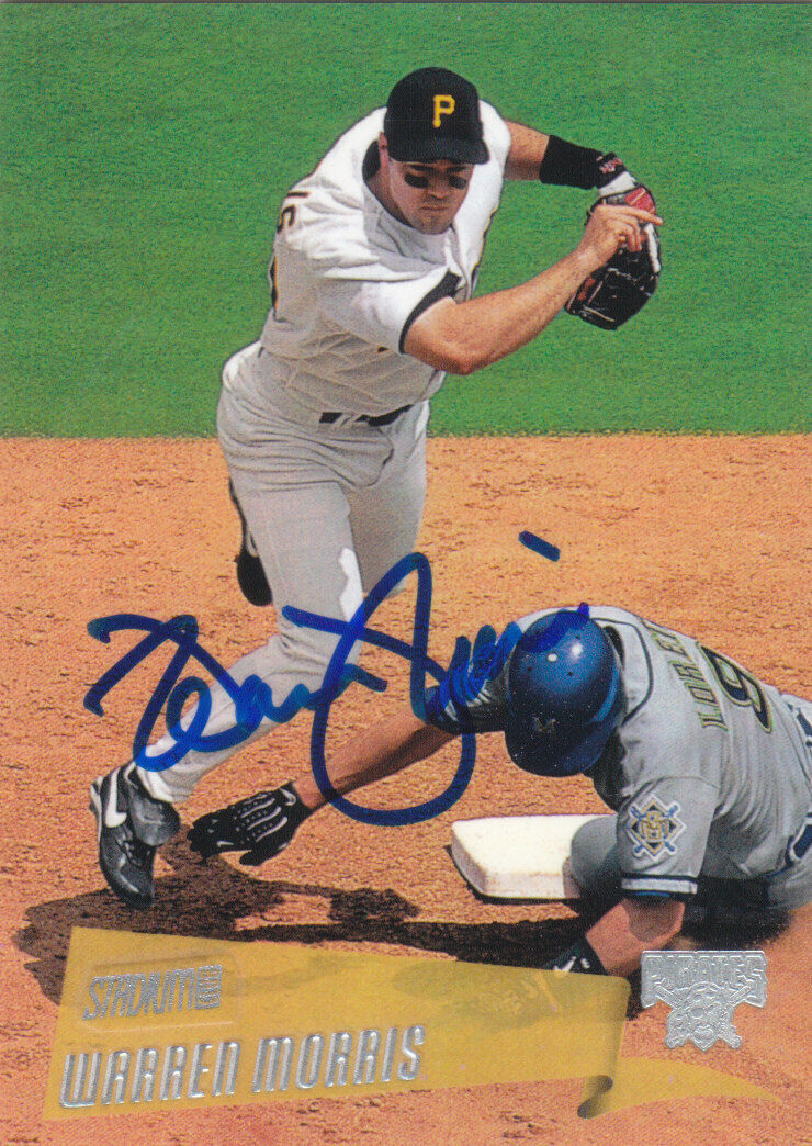 Warren Morris Autograph 2000 TSC Pittsburgh Pirates Card Rangers