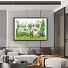 White Bear-Garden-11CT Stamped Cross Stitch 90*60cm/35.43*23.62in(Big Size)