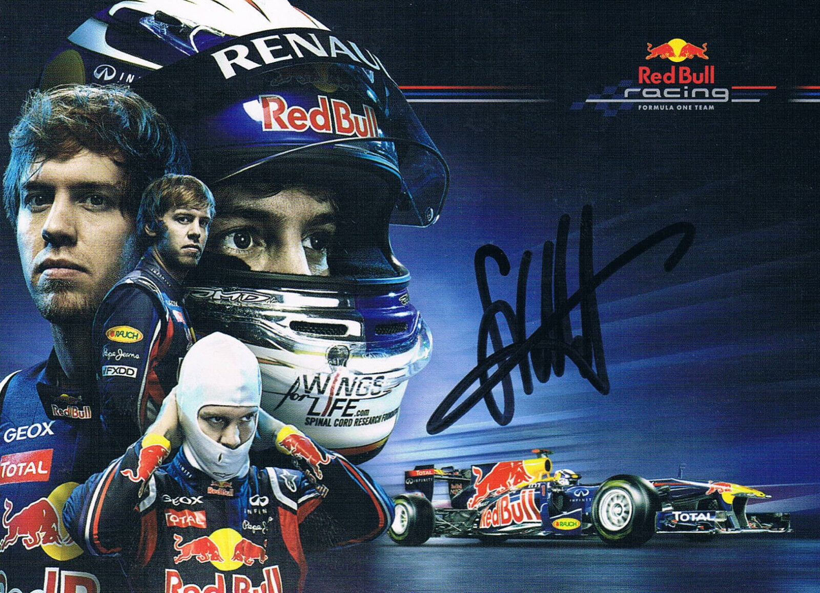 Sebastian Vettel 1987- genuine autograph signed 4x6