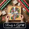 (25x25cm)DIY Pearl Painting Xmas Framed Handmade Pearl Material Art Kit Living Room Decor