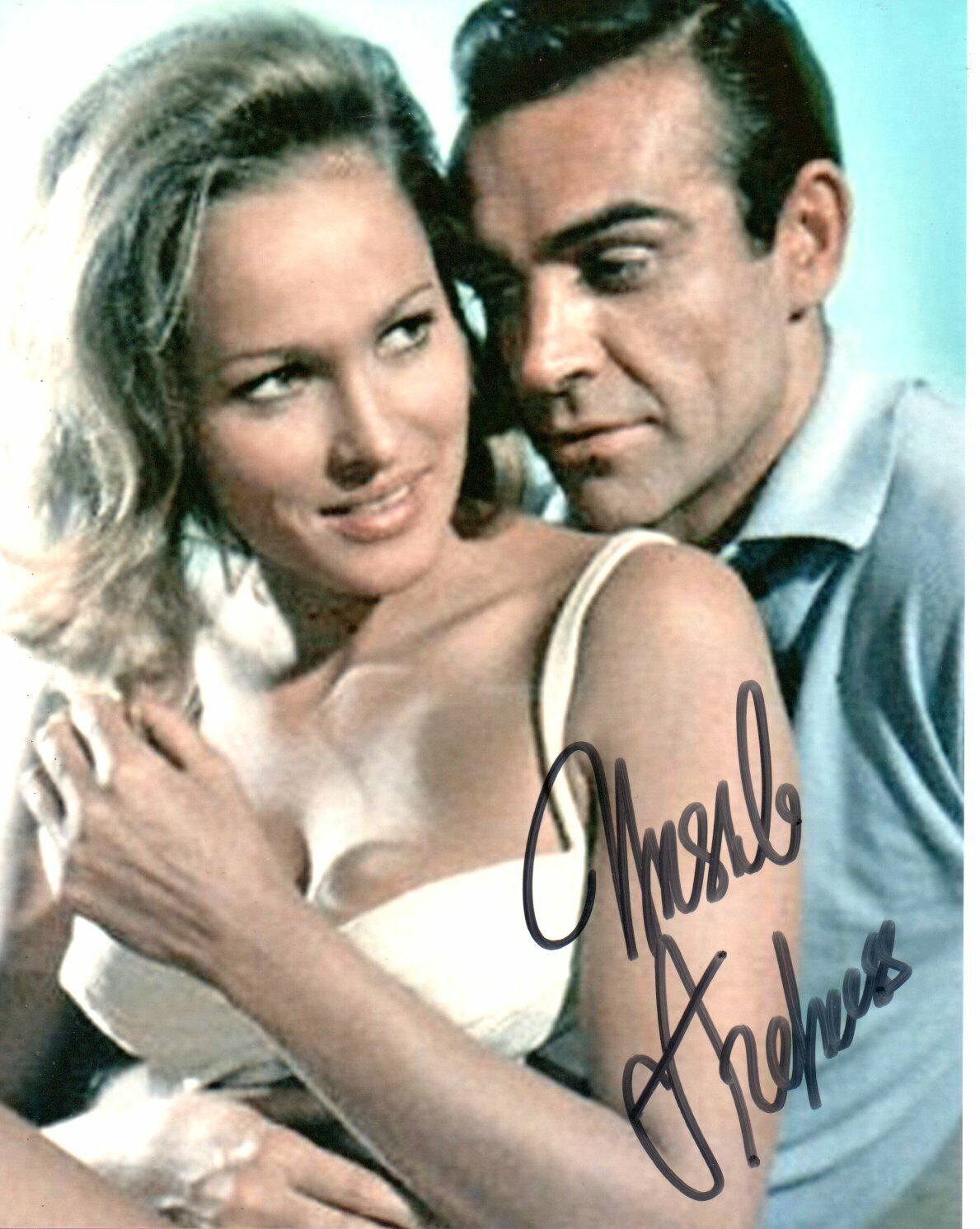 Genuine Hand Signed Ursula Andress Dr No Photo Poster painting 10 x 8 Photo Poster painting  James Bond COA