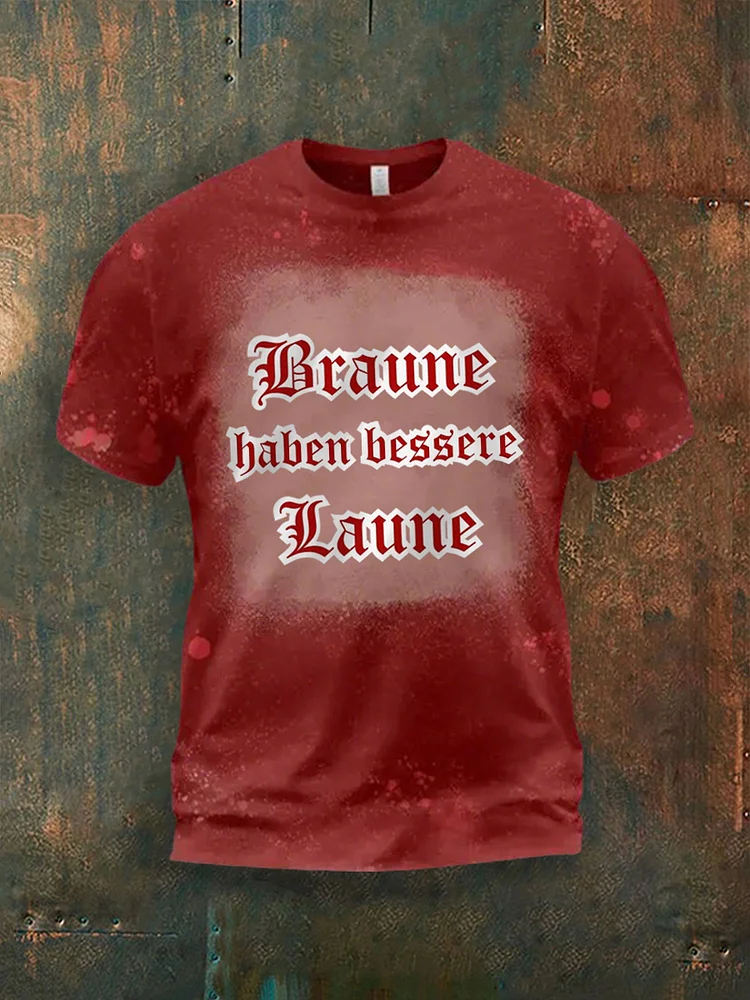 Herren Braune Haben Bessere Launen Bedrucktes Kurzarm-T-Shirt