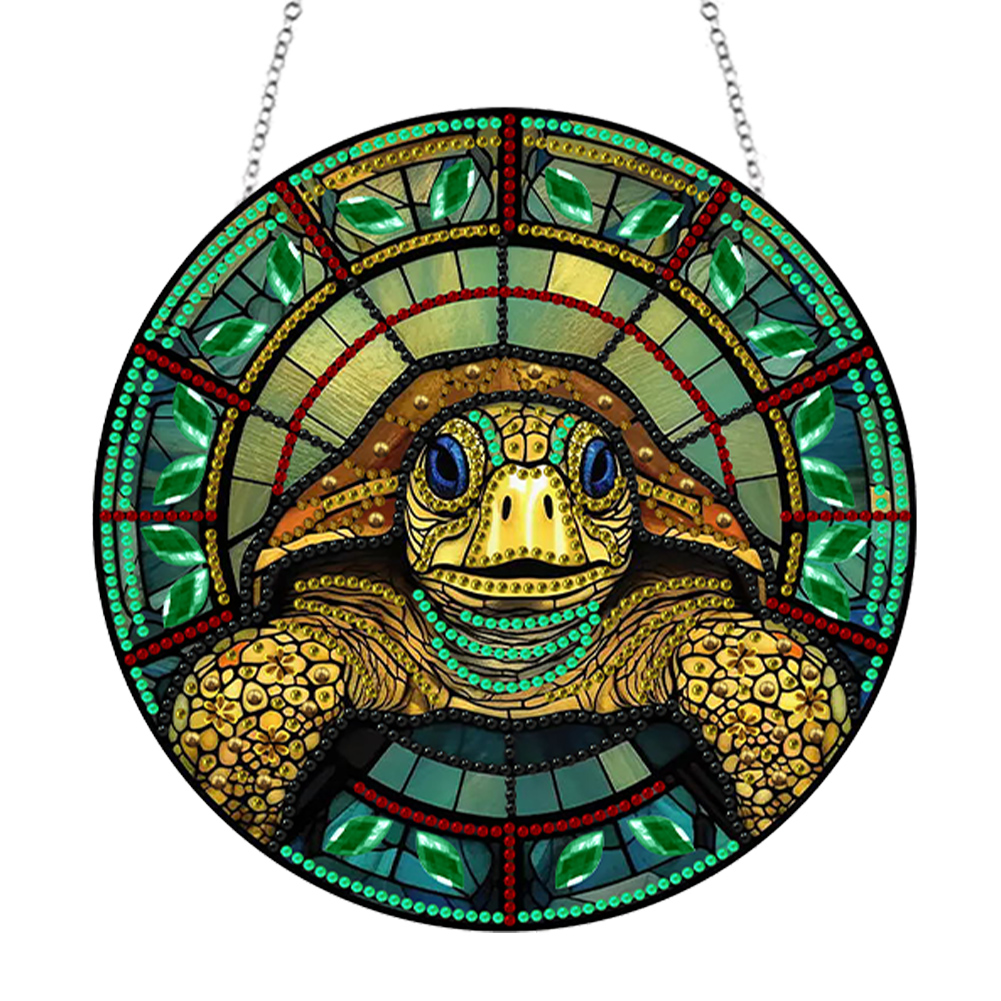Sea Turtle Diamond Painting Hanging Pendant Home Windows Decor for Kid DIY Craft