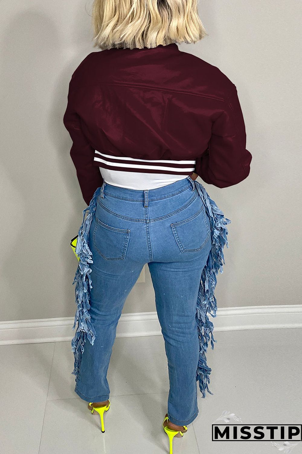 Black Casual Solid Patchwork Buckle Outerwear