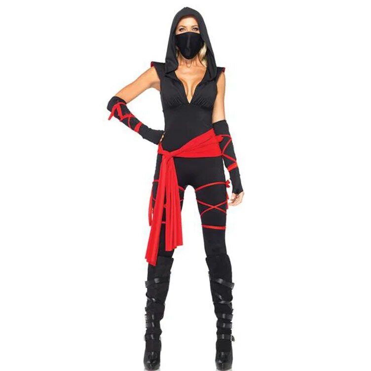 [Wetrose] In Stock Ninja Girl Cosplay Costume Japanese Style Agent Spy Killer Assassin Halloween Stage Performance Full Set