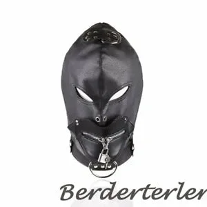 pornhint Pornhint Black Leather Mouth Zipper Fetishs Headgear Restraints Flirt  Couples Cosplay