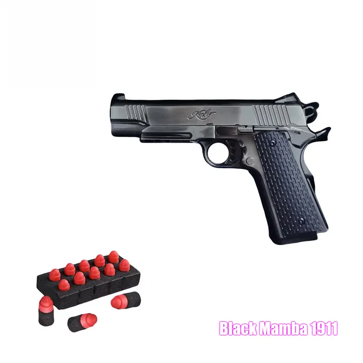 XY Black Mamba 1911 Pull-Hand Toy Gun - All-Metal, Fun & Durable