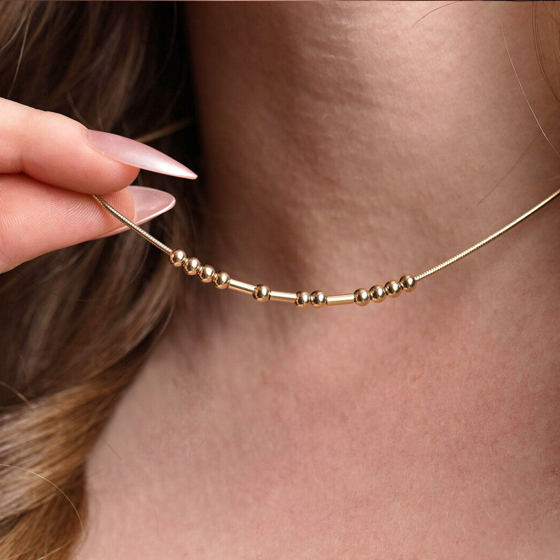 Loveyoufancy Personalized Morse Code Necklace