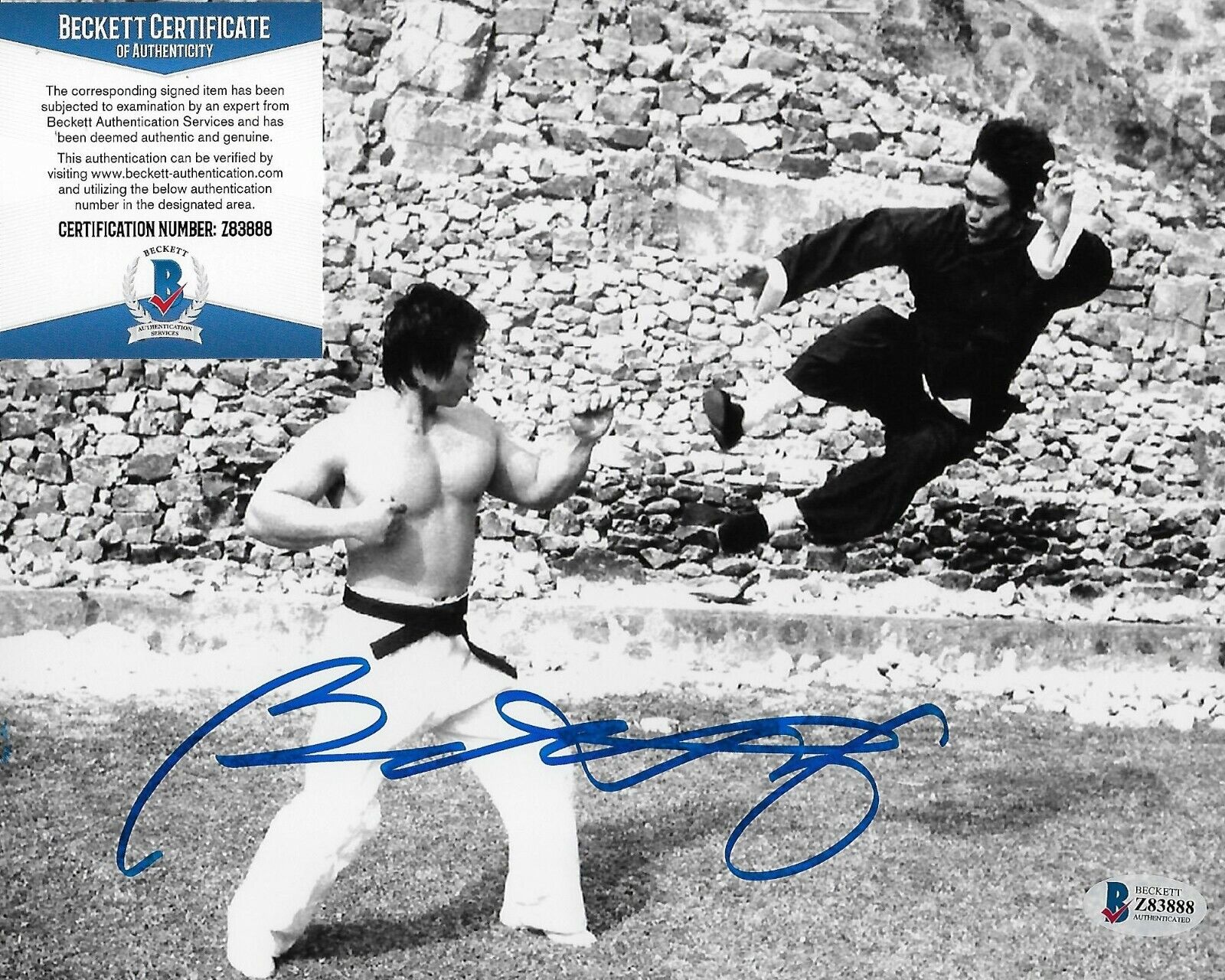 Bolo Yeung Enter the Dragon with Beckett COA Original Autographed 11X14 #3