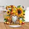 Diamond Painting Acrylic Single Sided August Gnome Ornaments Tabletop Home Office Decor