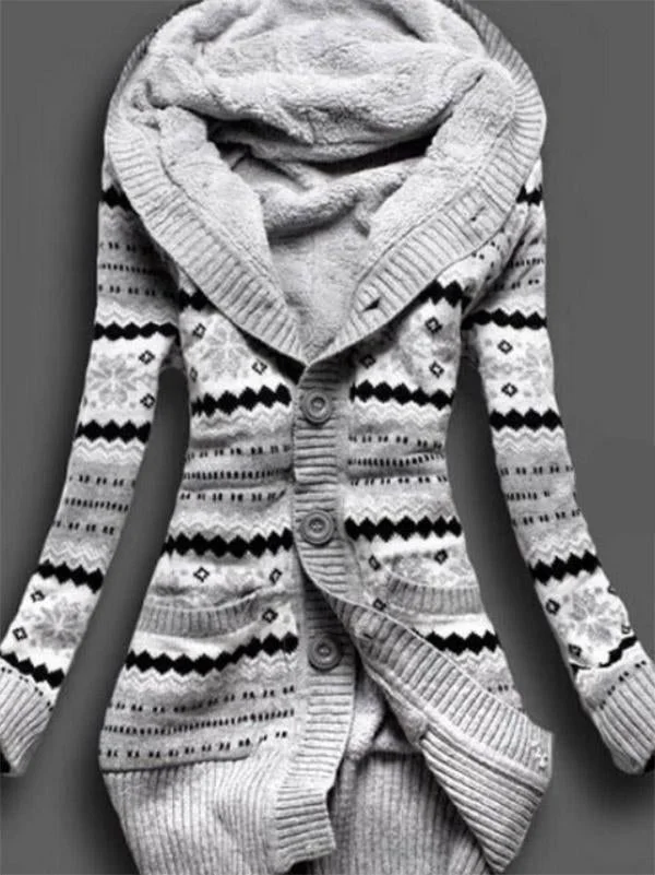Fashion Floral Knit Sweater Cardigans Tops | EGEMISS