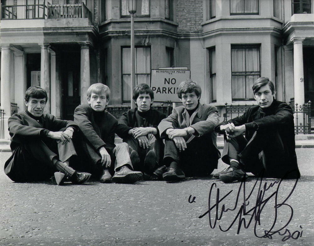 CHARLIE WATTS SIGNED AUTOGRAPH 8X10 Photo Poster painting - CLASSIC ROLLING STONES GROUP Photo Poster painting