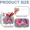 15Pcs Hummingbird DiY Double-Sided Diamond Art Keychain Ornaments Party Decor