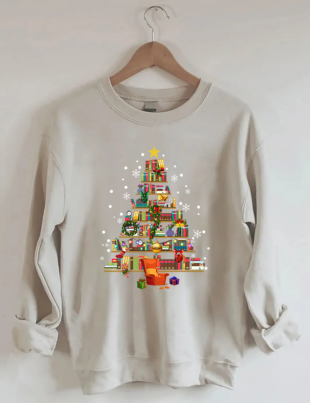 Book Christmas Tree Sweatshirt